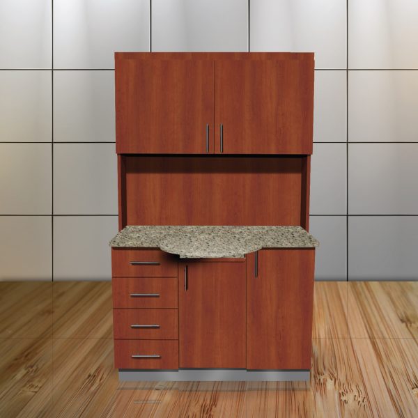 12 O' Clock - Round Retractable Counter Top - Biltmore Cherry
