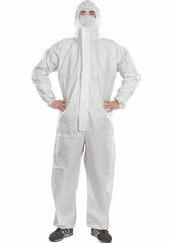 Protective Safety Coveralls with Hood, Clothing, Suit, Large or Extra Large - White - As Low As $2.95