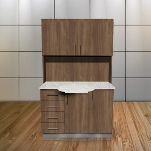 12 O' Clock - Round Retractable Counter Top - Pinnacle Walnut