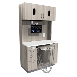 E - Series - 12 O' Clock Dental Cabinet - Grey Elm