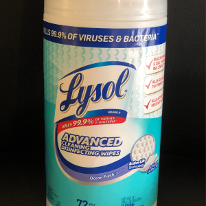 LYSOL Disinfecting Wipes 80 Wipe Canister Ocean Fresh Scent W/ Advanced Cleaning